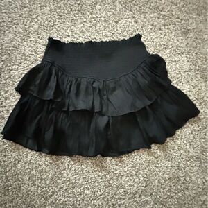Black ruffle skirt